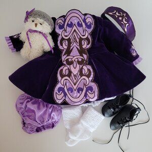 New Custom Handmade Irish Dancing Velvet Solo Dress Outfit For 18 Inch Dolls